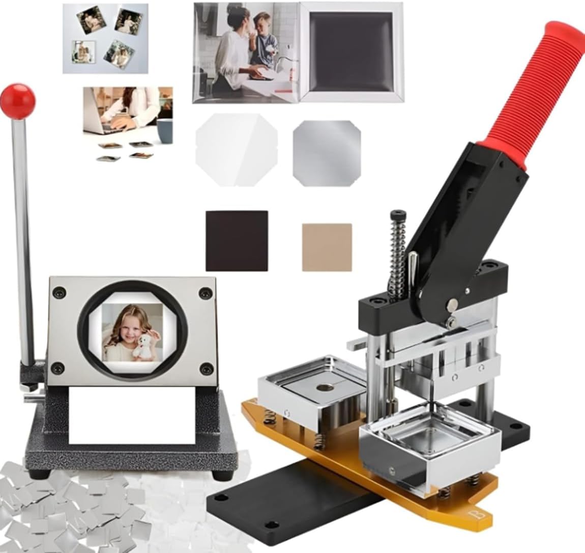 2.5x2.5 Inch Custom Photo Magnet Maker Machine + 1000 Supplies Complete Set