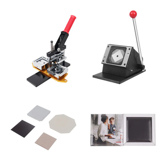2.5x2.5 Inch Custom Photo Magnet Maker Machine + 1000 Supplies Complete Set